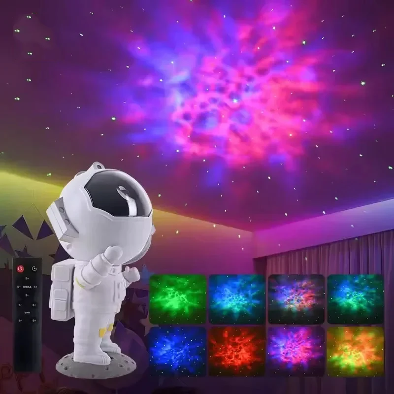 

Проектор-ночник «Космонавт»: USB LED лампа для проекции звездного неба и галактики, настольная лампа для детей, подарок, декор для спальни