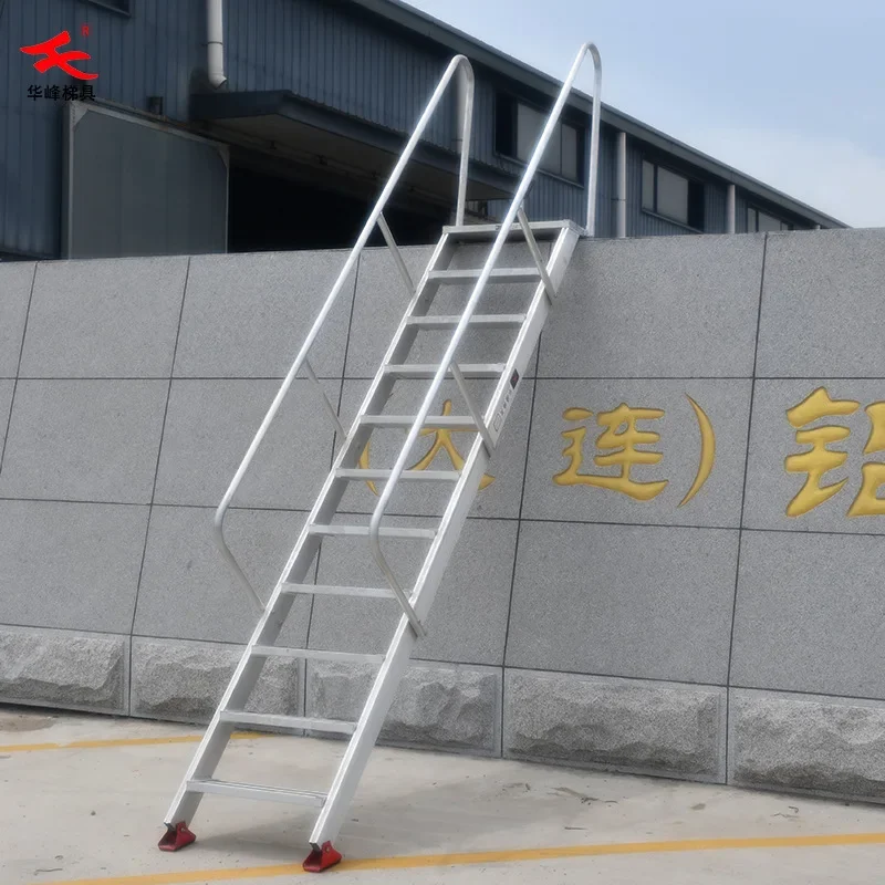 Aluminum alloy household outdoor stairs loft ladder fire ladder engineering foundation pit safety roof ladder