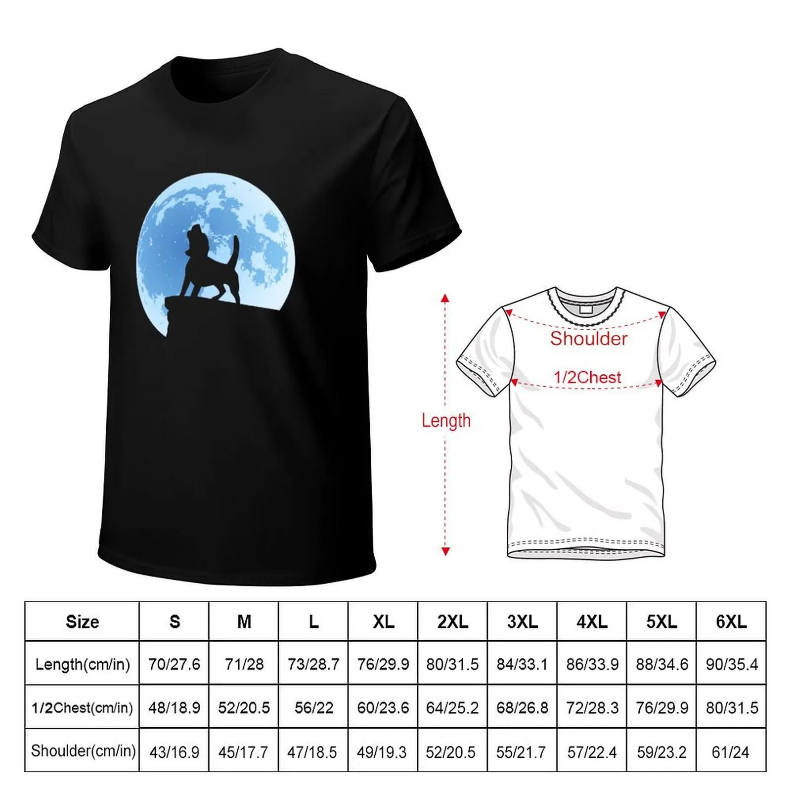 Beagle Howling at Moon | NickerStickers? on Redbubble T-Shirt Odor Resistant Short Sleeve Top