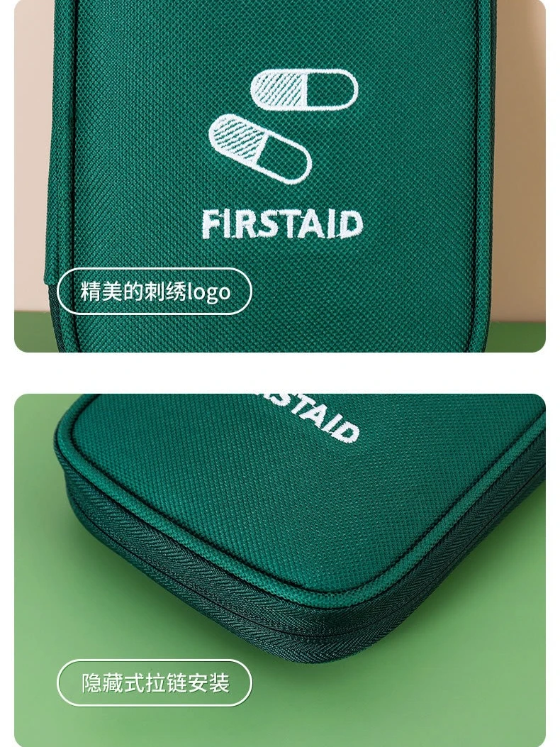 Portable Mini First Aid Kit Bag Waterproof Medical Storage Pouch for Travel Camping Home Emergency Medicine Sorting Organizer