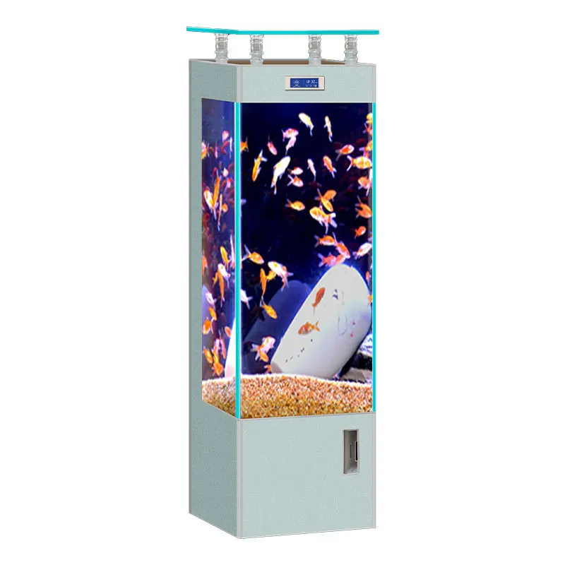 Celebrity New Fish Tank Gold Crystal Ultra-white Glass Back Wall Filter Year-round Water-free One-click Drainage Smart
