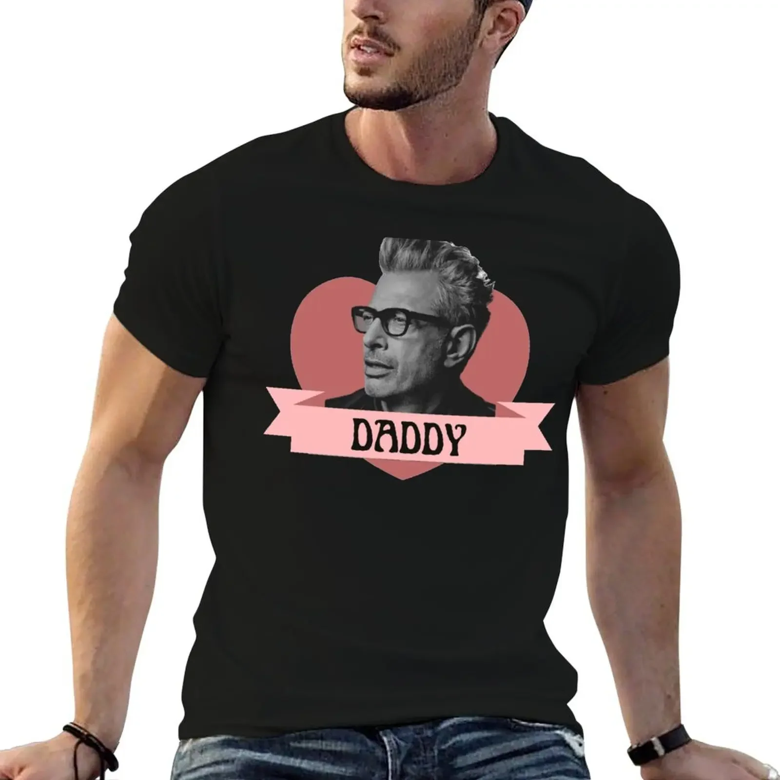 Jeff Daddy Goldblum With a Heart celebrity crush inspired heckinfarout T-Shirt sports fans men t shirt