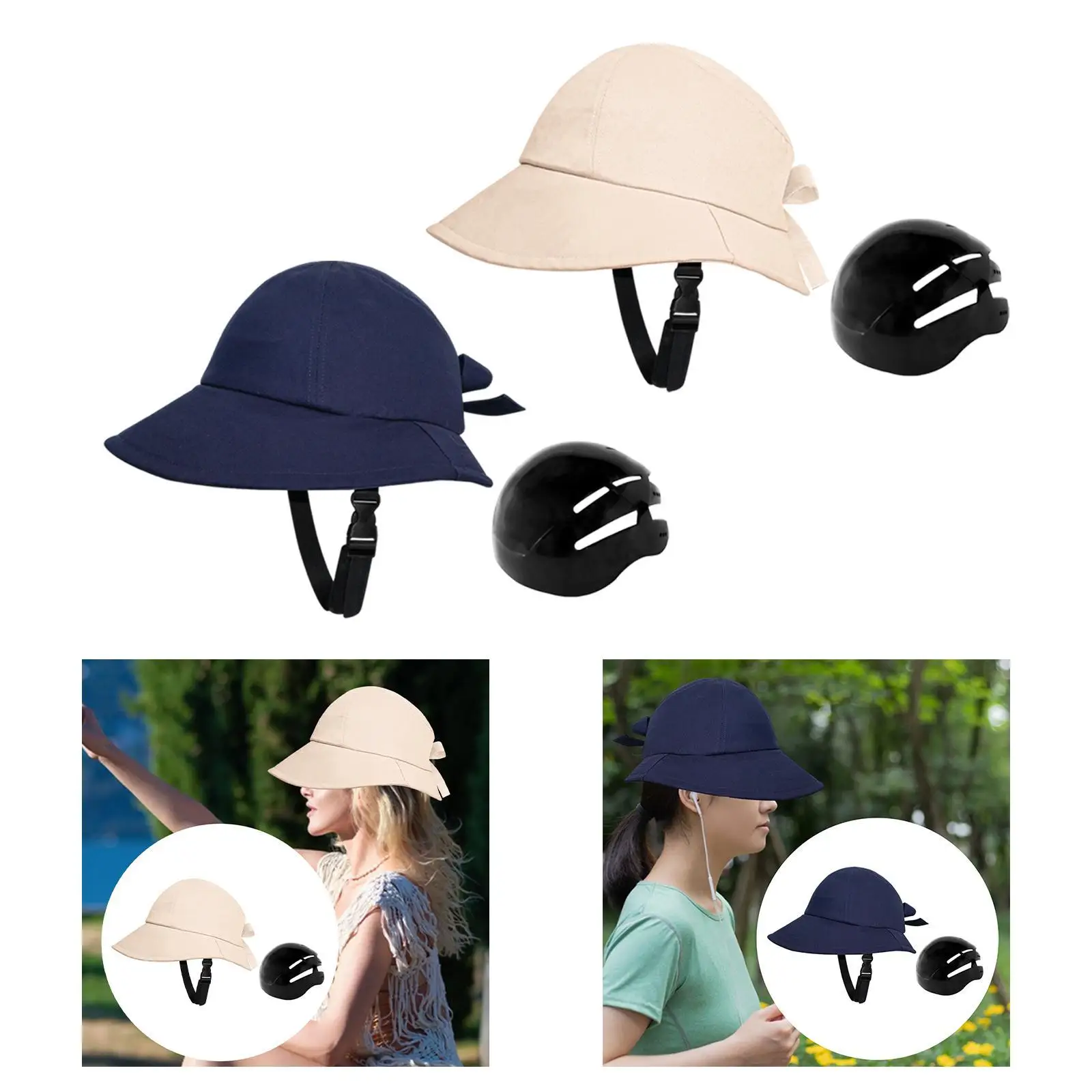 

Cycling Sun Hat with Hard Shell for Men Women Lightweight Adjustable 58-60cm
