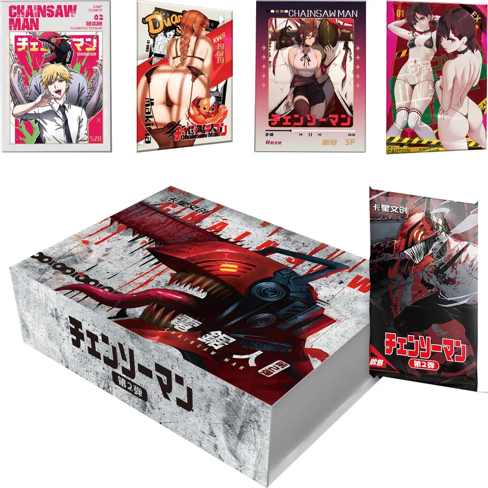 

Wholesale Chainsaw Man Card HIT Card Retro Comics Rare PVC Pair Mounted Card Anime Collection Card Game Toys Hobbies Gifts