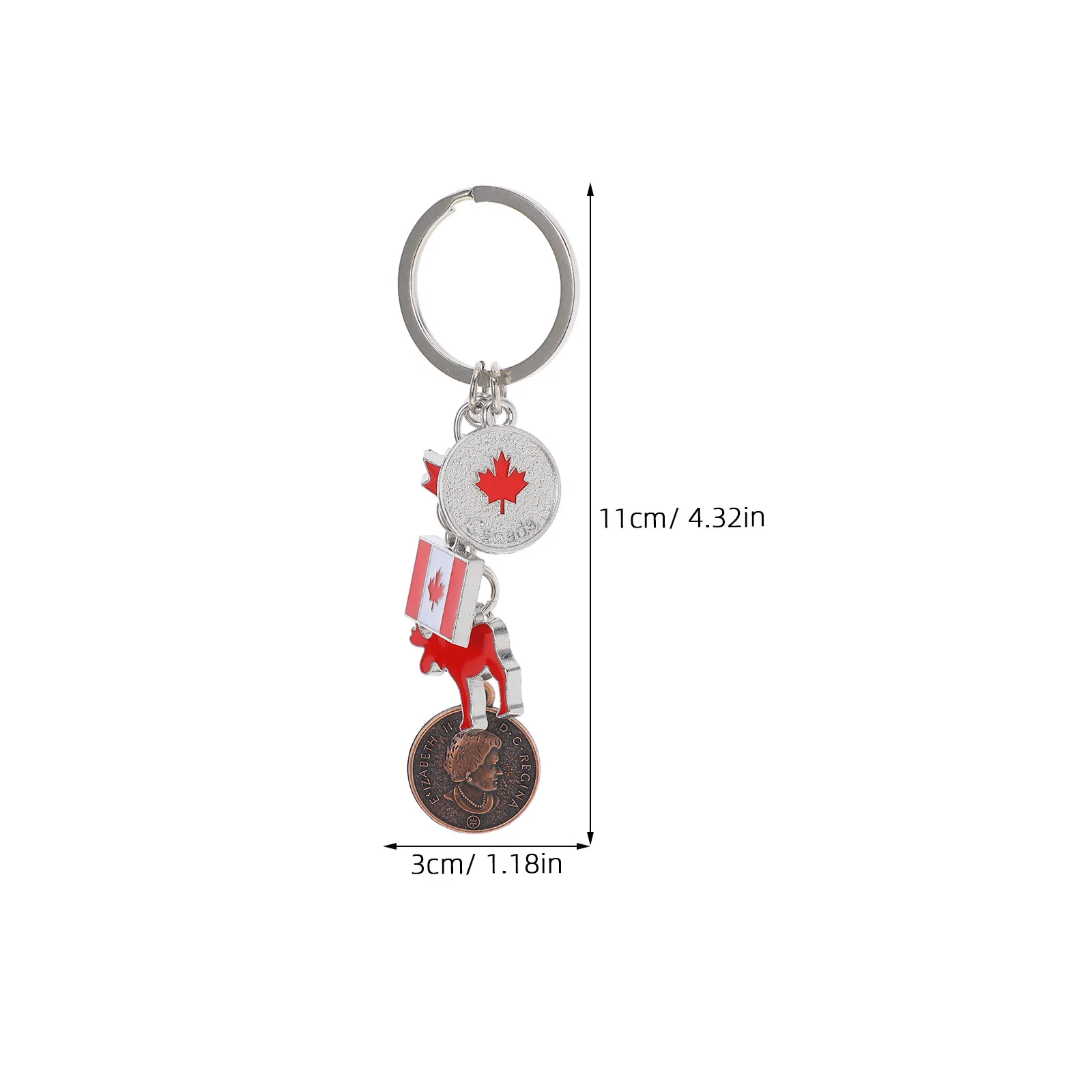 3Pcs Key Holders Set For Key Storage Family Canadian National Flag Keychains Backpacks Gifts Colleague