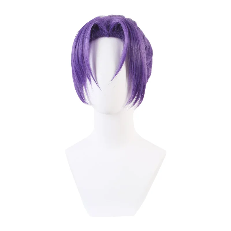 Peluca de Cosplay Ogami Reika, peinado atado de una pieza púrpura, accesorio para el cabello de Cosplay de Anime de prisión azul
