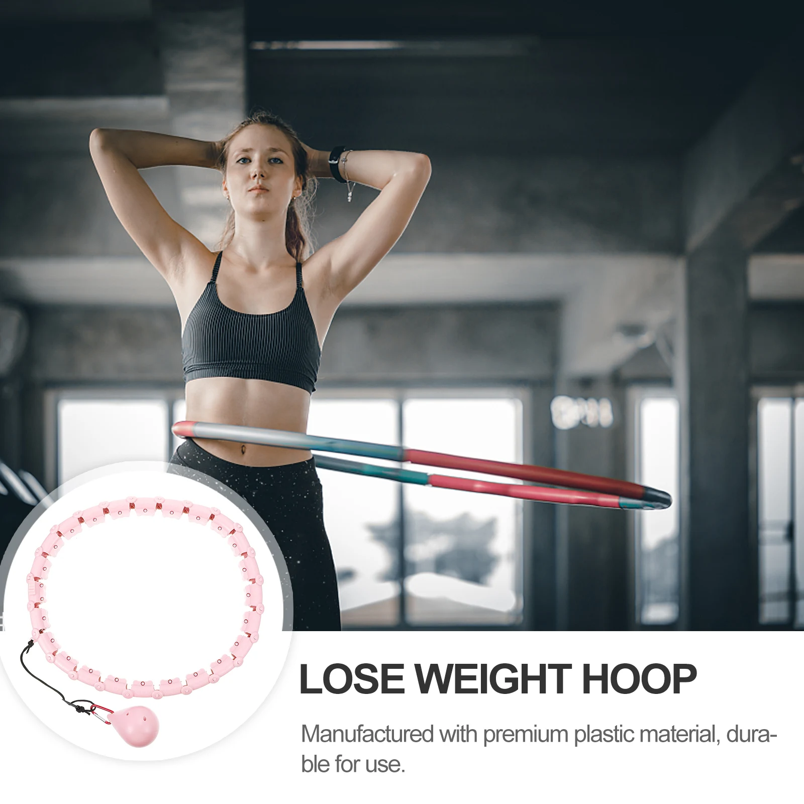 

Smart Waist Hoop 24 Sections Durable Plastic 360 Degree Massage Fitness Lose Weight Abdomen Electric Hoop Smart Body
