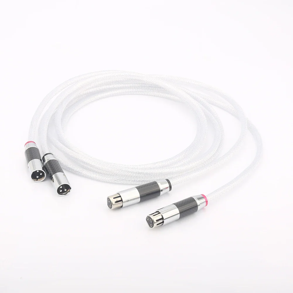 

Audiocrast A58 5N Silver plated OCC XLR Balanced Audio Cable Male Female carbon fiber xlr Amp HiFi