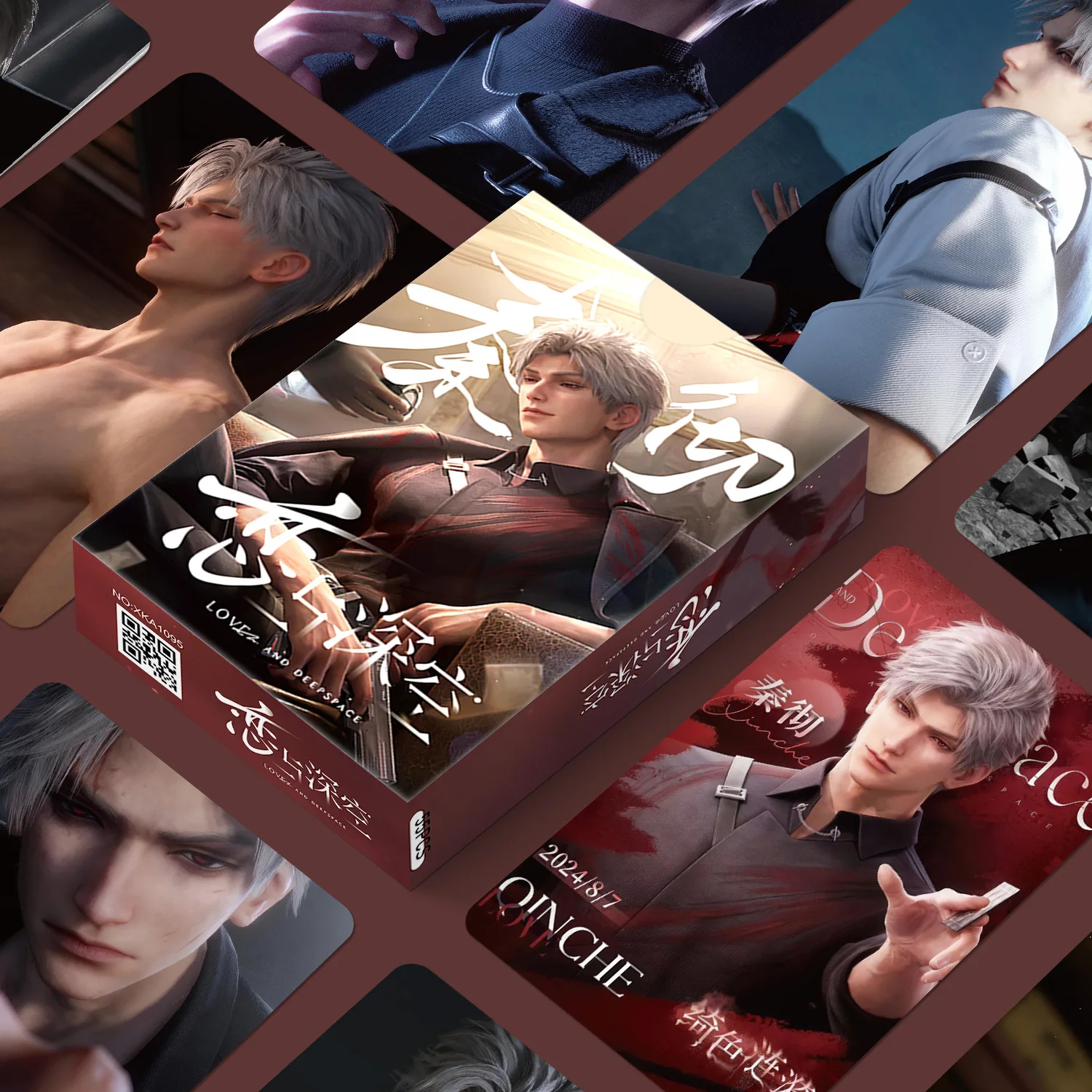 55 Pcs/Set Love And Deepspace Laser Lomo Card Set with Zayne Xavier Rafayel Game Characters 3-Inch Photo Cards for Fans Gift