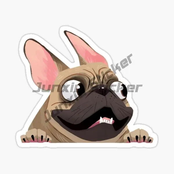 French Bulldog Cute Creative Stickers Vinyl Bumper Window Wall Room Car Truck Table Helmet Off-road Motorcycle Decal Assecories