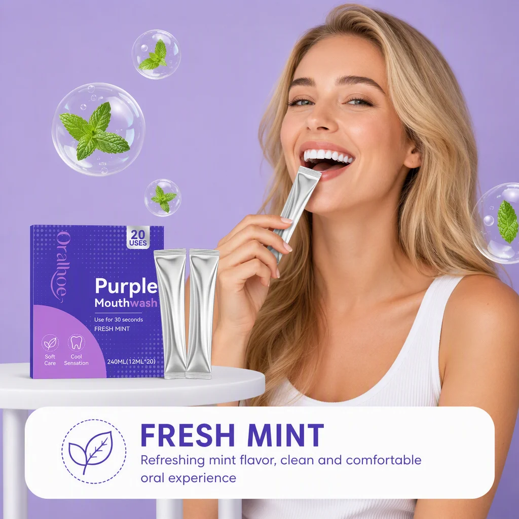 Obat Kumur Pemutih Gigi Ungu 2 - Whitening Mouthwash ulasan dan harga