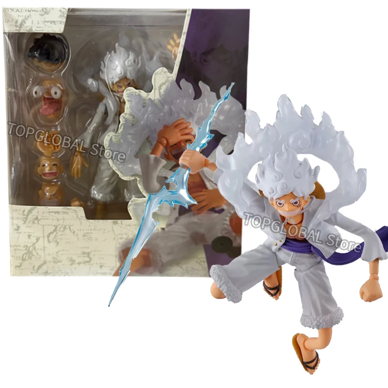 Figura de Anime Luffy de una pieza, engranaje del quinto Dios sol, Nika Luffy, figura de acción, colección de PVC, articulaciones, modelo móvil, juguetes, regalo para niños