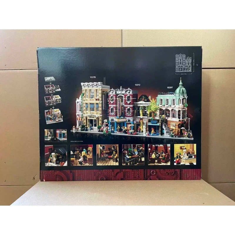 Street view jazz club pizza shop street view puzzle building block toy gift