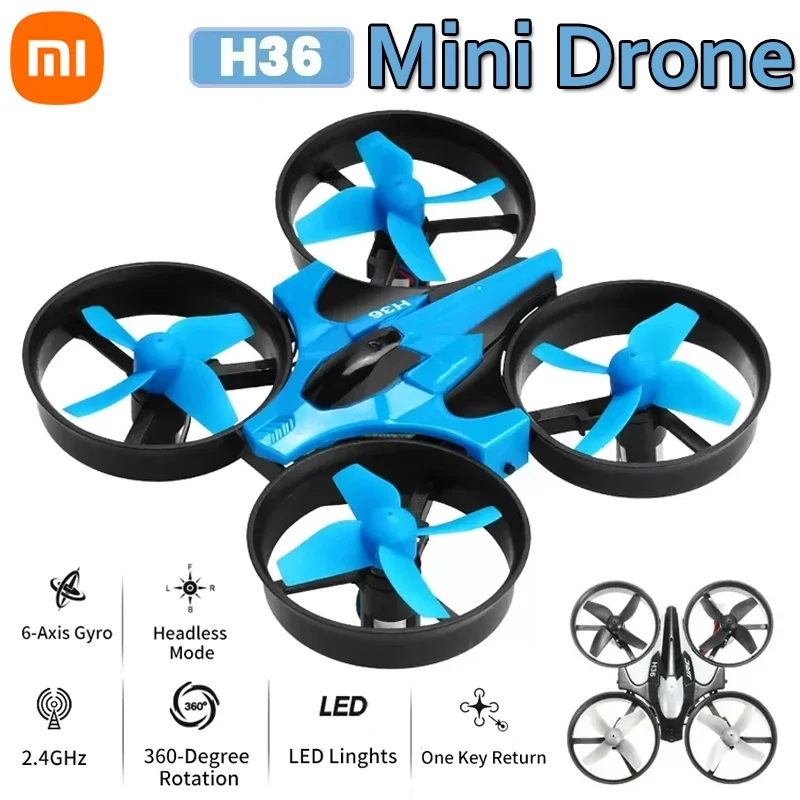 Xiaomi H36 Mini RC Drone 6-Axis Headless FPV Drones 360° Flip Pocket Remote Control Quadcopter Toys Christmas Gift For Kids