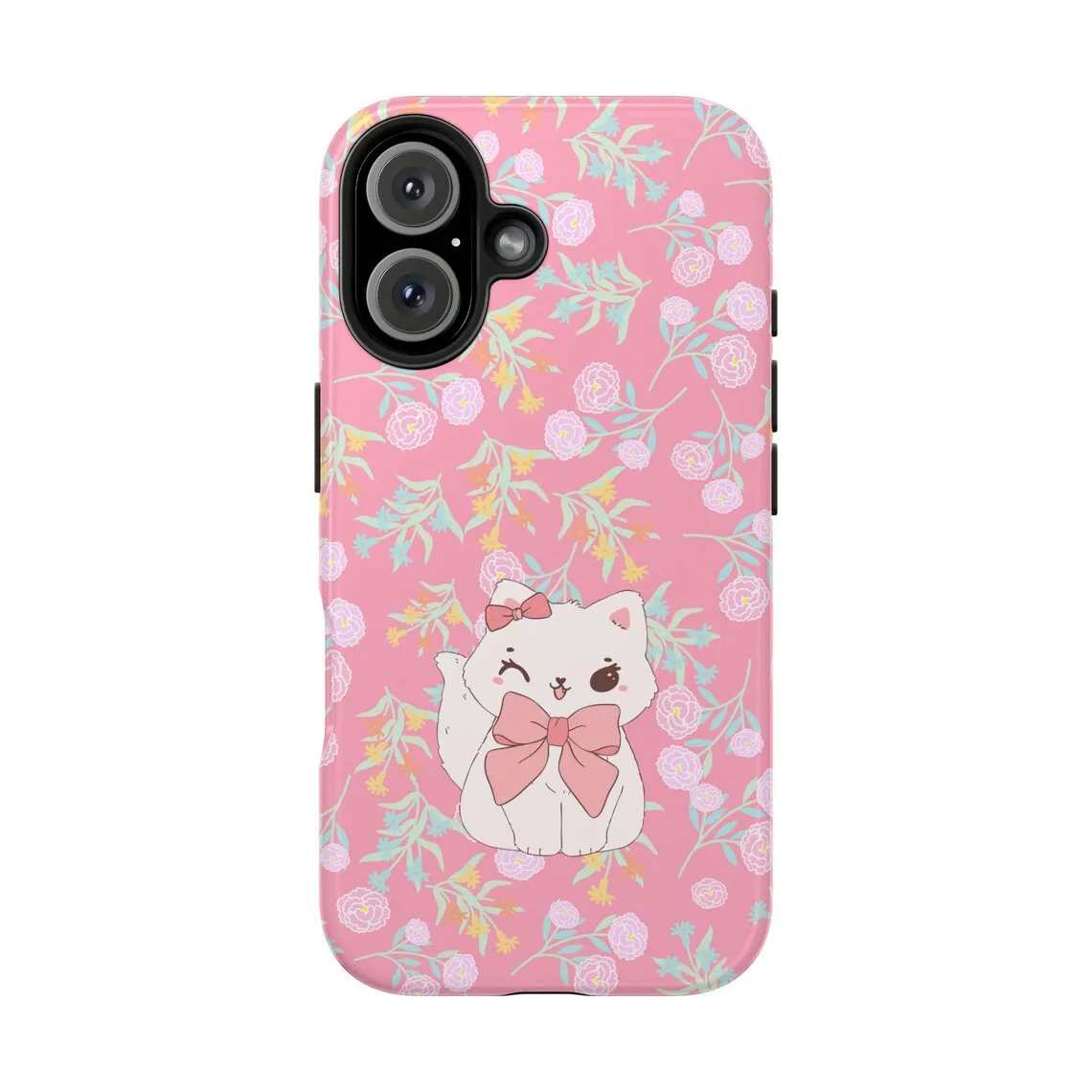 

Cute Cat Luxury Design Phone Case for iPhone 17 16 15 14 13 12 11 7 8 Air Pro Max Plus Luxury Double-layer Back Cover