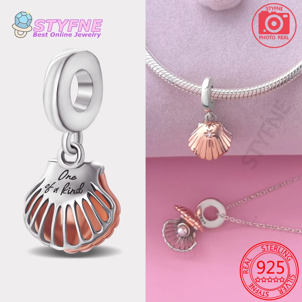 925 Sterling Silver Summer Mysterious Shell Pendant Fit Women Charms Original Design Bracelet New DIY Party Jewelry Gift