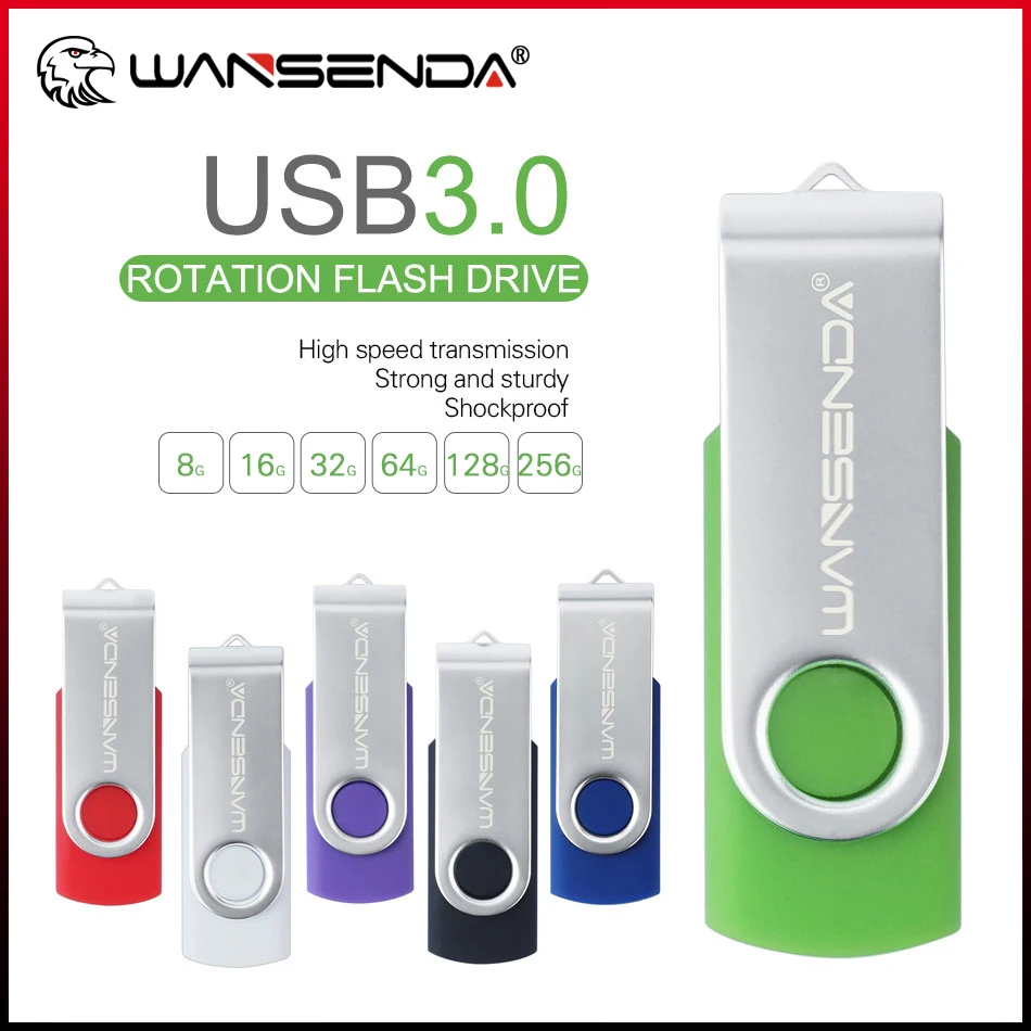 

WANSENDA D303 USB флеш-накопитель, 3,0 Гб, 128 ГБ, 64 ГБ, 32 ГБ, 16 ГБ, 8 Гб