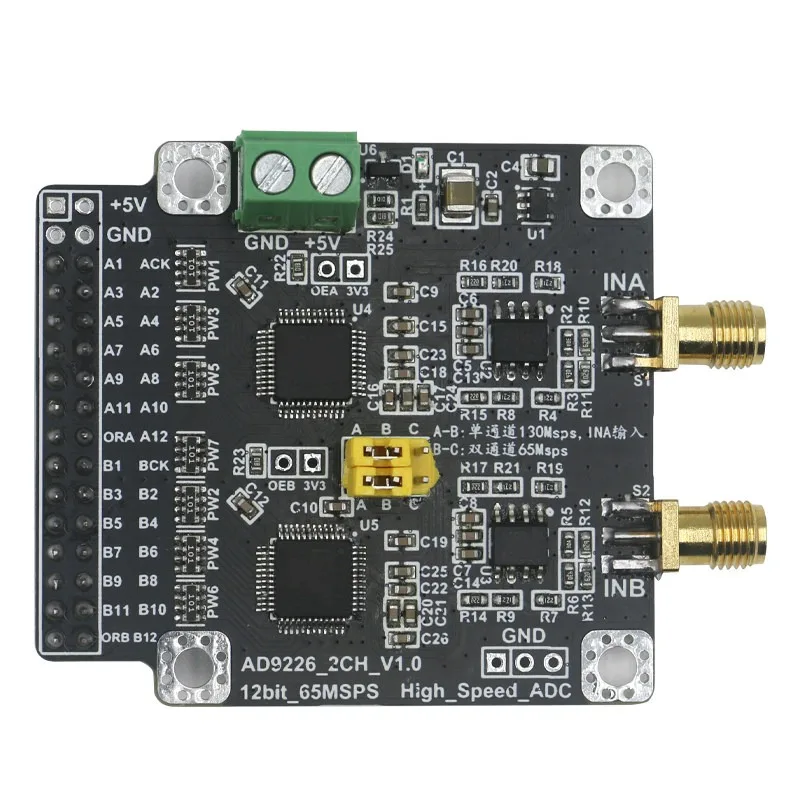 For AD9226 High-speed 12-bit ADC Analog-to-digital Converter Data Acquisition Module Dual 65M Single 130M Sampling