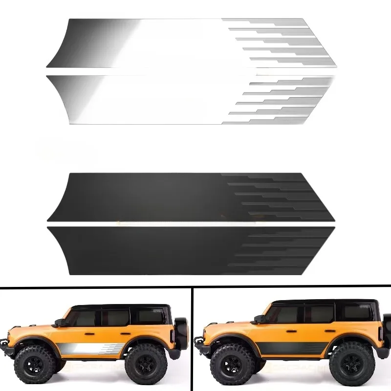 

RC Toy Car Car Shell Metal Protection Stainless Steel Sheet Side Decorative Parts for 1/10 RC Crawler Car TRX-4 New BRONCO Parts