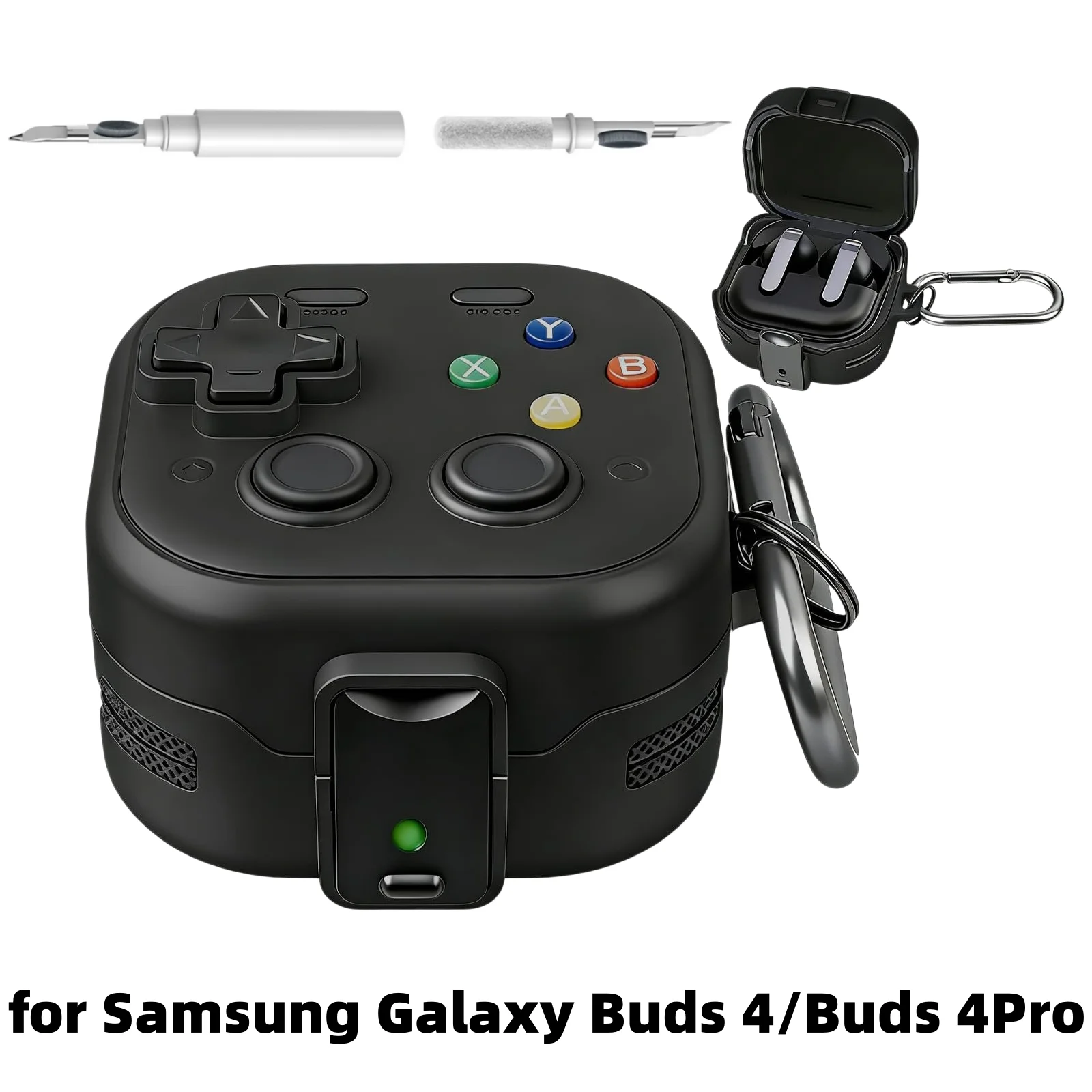 Für Samsung Galaxy Buds 4 Pro /Buds 4 Silikonhülle, lustiges Cartoon-Spiel-Design, Cover mit Reinigungsset für Samsung Galaxy Buds 4 – Detail 1