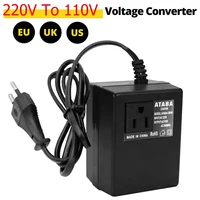 Convertidor de voltaje de 200W, transformador de 220V a 110V, transformador reductor, adaptador de viaje inversor de enchufe UE/EE. UU./Reino Unido