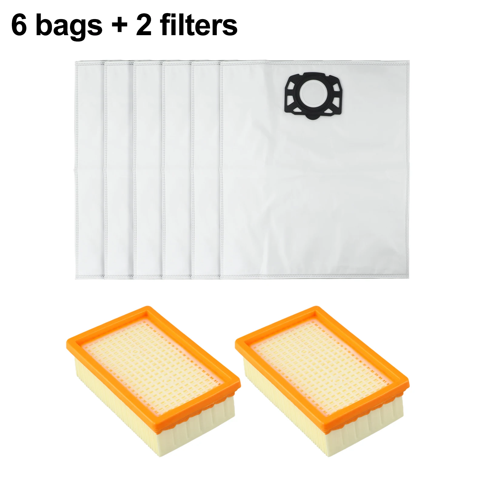 8 قطعة كيس لجميع الغبار مجموعة مرشحات ل كارشر WD4 WD5 WD6 MV4 MV5 SW5.100 SE 6.100 استبدال أجزاء المكنسة الكهربائية