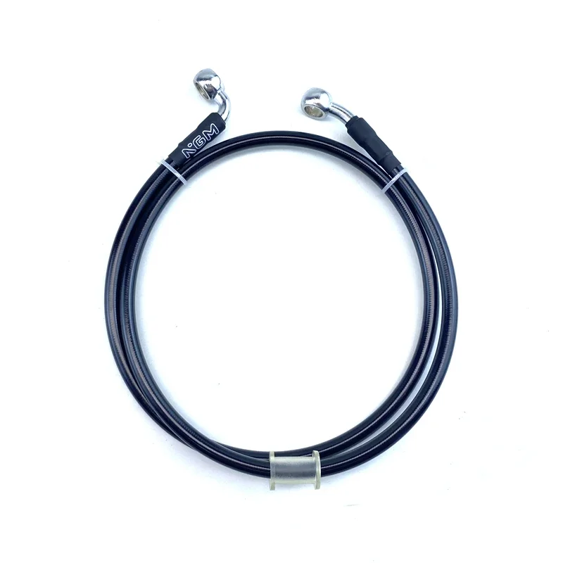 Universal 800mm - 2200mm Motorcycle Hydraulic Brake Hose Line Cable 90 degrees /28 degrees 10mm Banjo Pipe Line Braided oil hose