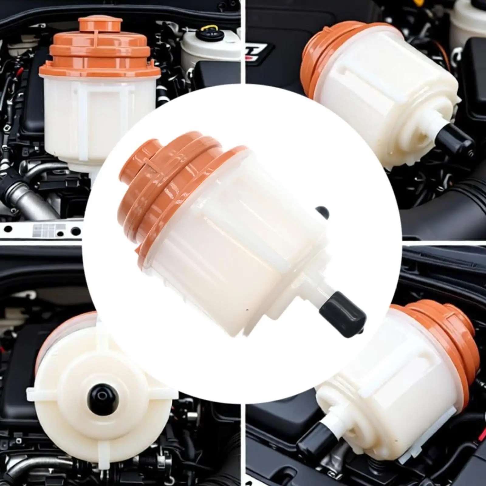

Power Steering Pump Reservoir Tank with Cap Portable Replacement Car Accessory for Compatible Vehicles 2006 to 2013
