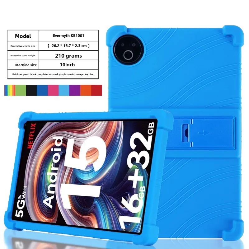 Kinderfreundliche, stoßfeste TPU-Hülle für Evermyth KB1001 10, vollständig abdeckender Stoßfänger mit verstellbarem Ständer, mehrere Farben – Detail 1