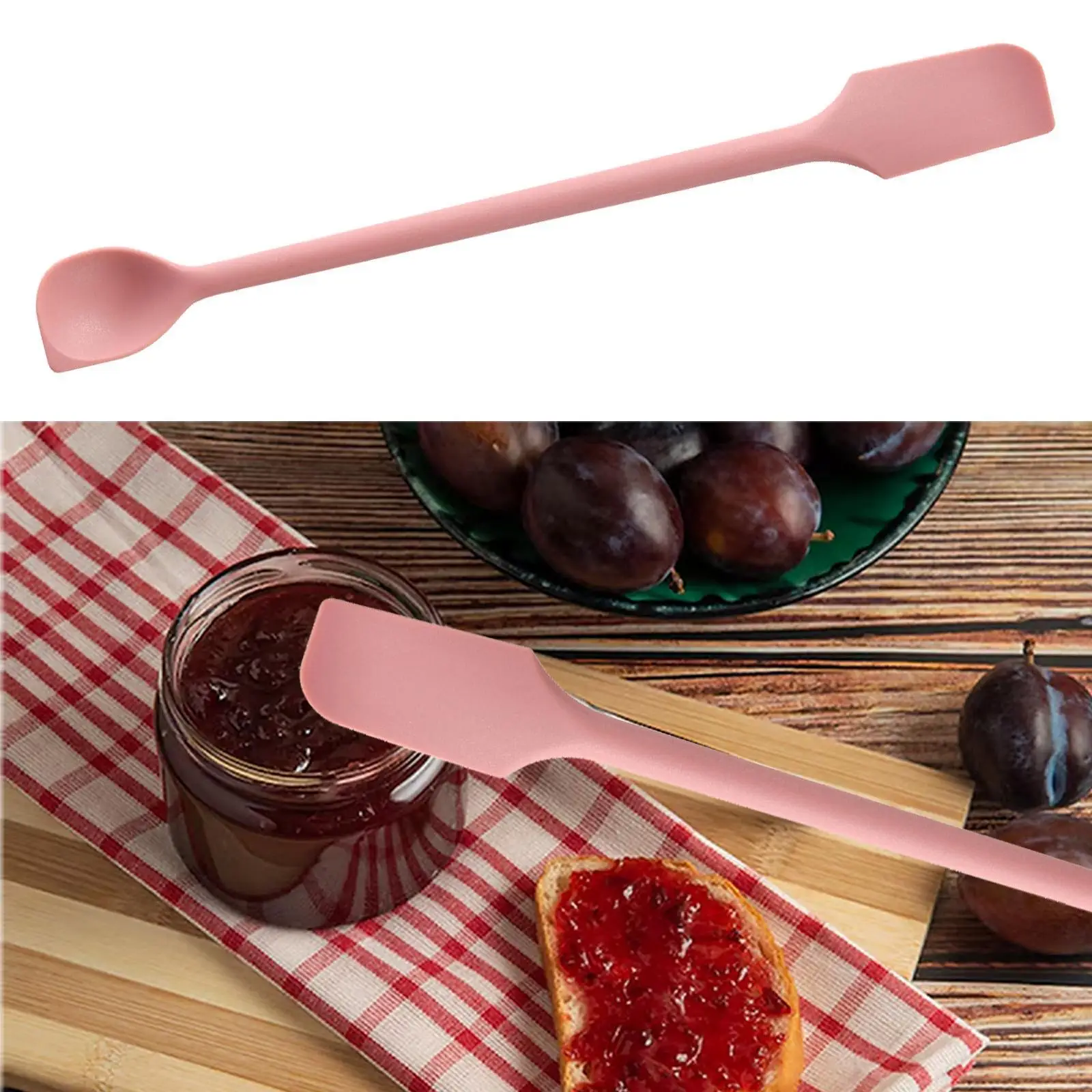 Silicone Spatulas Baking Utensils Cosmetic Spoon Reusable Cake Cream Food Mixing Spatulas for Face Creams Conditioners