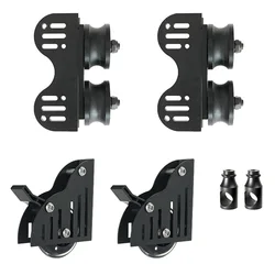 DIYHD Stand up Rolling ladder hardware,top roller bottom roller and stop