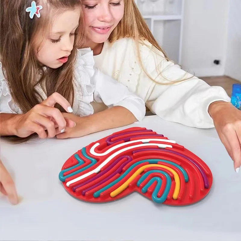 

Silicone puzzle board Sensory Activity Board Playing Sensory Toy Soft Silicone Decompression Toys Fidget Toy for Christmas Gift