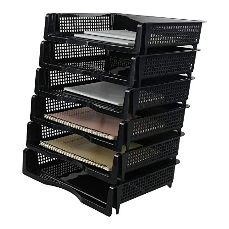 

6Tier Stackable Paper Tray Letter Tray Office Paper Organizer