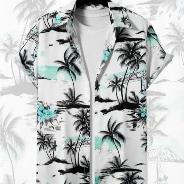 

Мужская ткань с цветочным принтом ort Sve irt, повседневная, удобная, дышащая, из искусственной кожи, удобная в уходе, с подкладкой Thiened Fce