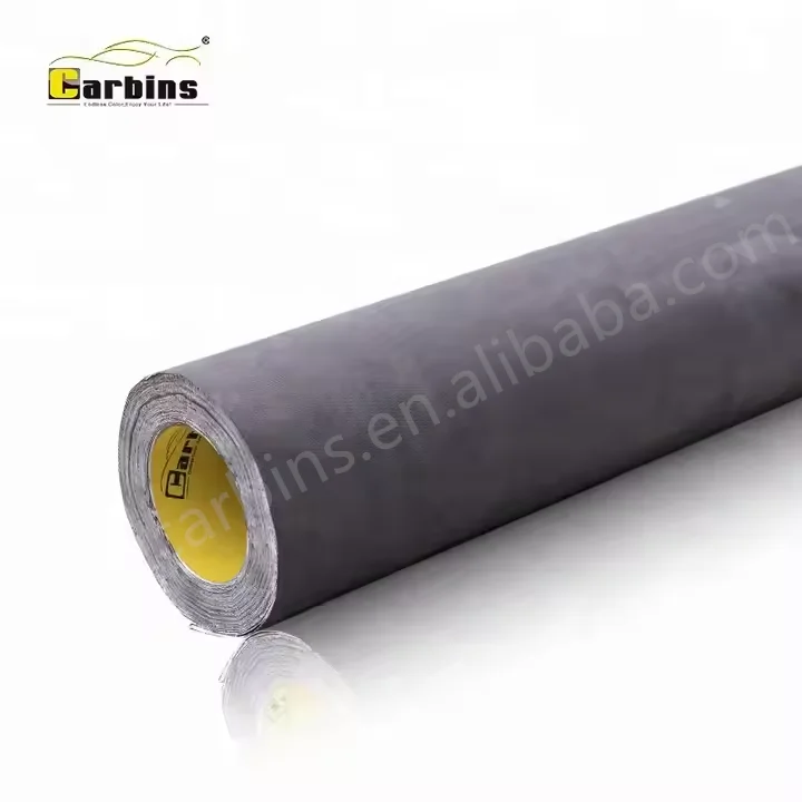 

Carbins Good Quality Grey Suede Fabric Wrap for Car Interior Self Adhesive Fabric Suede Velvet 1.42*15M