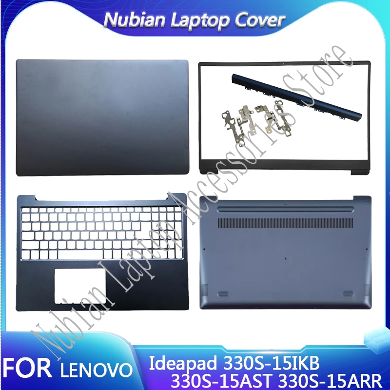 capa inferior superior com dobradicas para lenovo ideapad azul tampa traseira lcd moldura frontal palmrest 330s15ikb 330s 15ast 330s 15arr novo 01