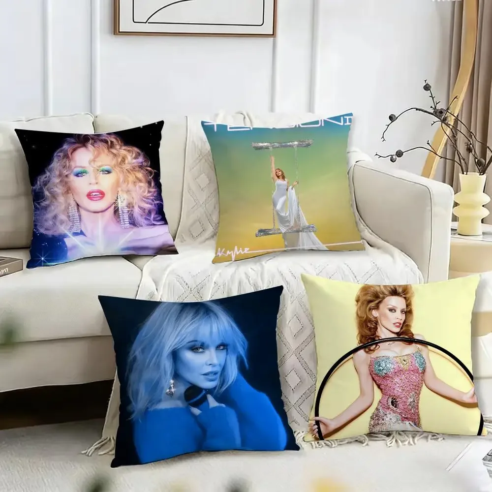 Australian Singer Kylie M-Minogue Cushion Cover Pillow Case Short Plush Square Throw Pillow Covers Pillowcase Sofa Home Decor