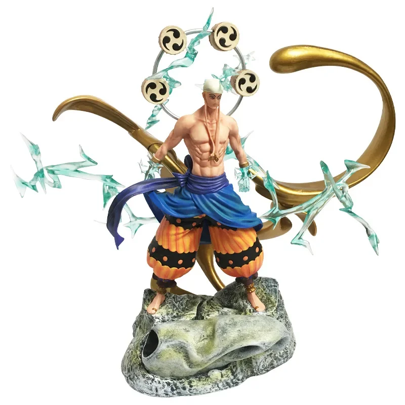 One Piece OP Pirates King Enel Model Action Figure Anime 35CM PVC Statue Collection Toy For Kid Desktop Decoration Gift Figma