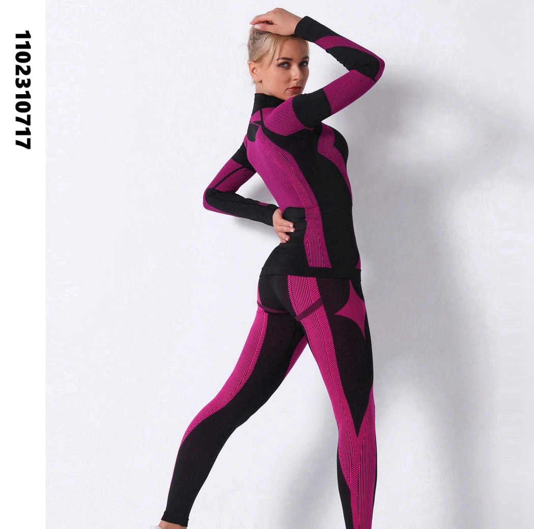 Women Thermal Underwear Suit Winter Quick Dry Thermo Sporting Underwear Sets Female Ski Fitness Gym Long Johns Set SK004