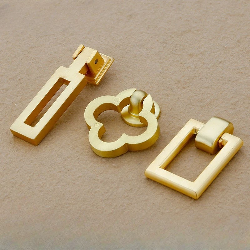 Bronze-colored handle for drawer cabinet door Chinese-style imitation copper brushed finish hardware pull handles