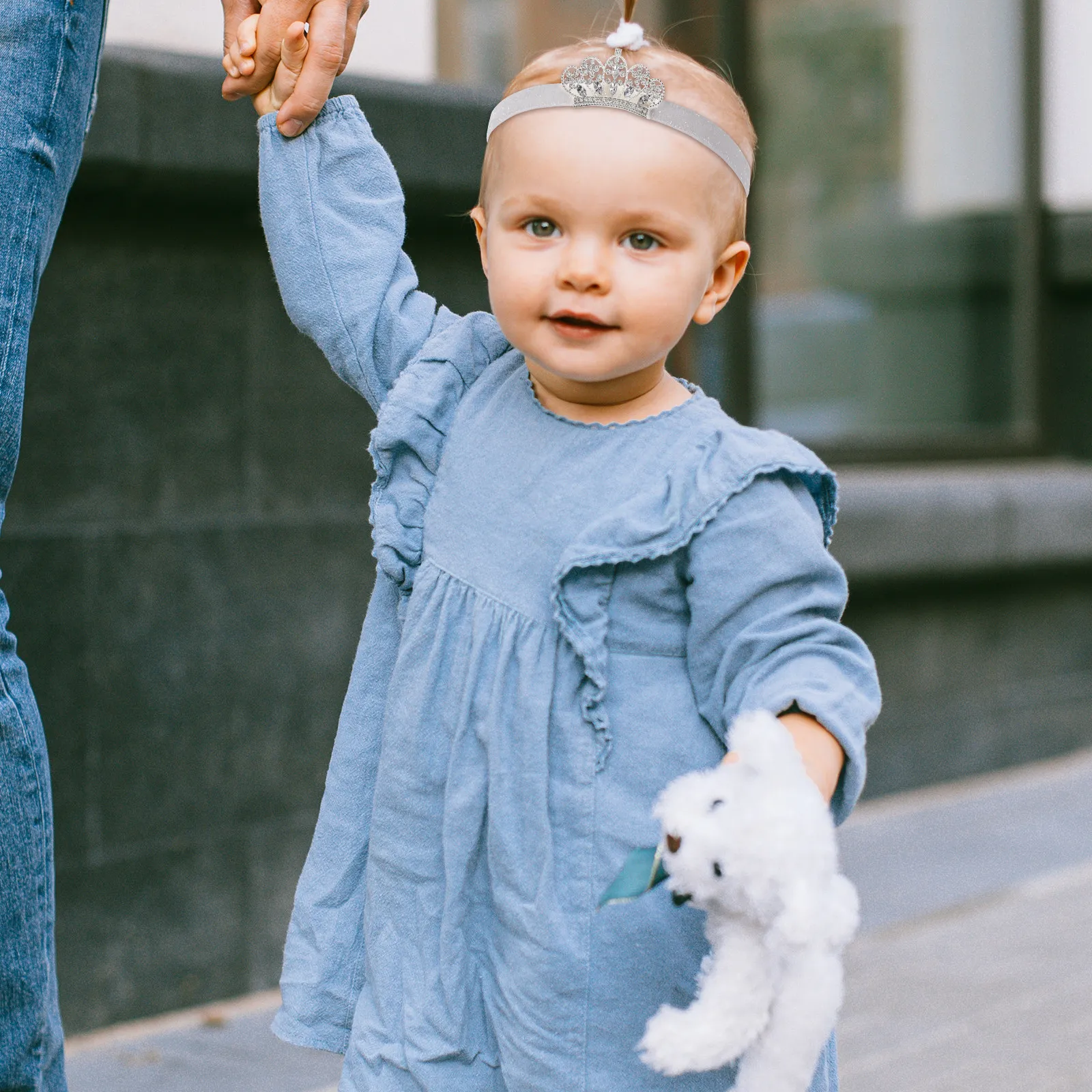 

2 шт. Детские повязки на голову в виде короны, повязки для волос для младенцев и малышей, хрустальная тиара для дня рождения, фотосессии, головные уборы
