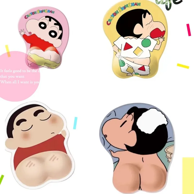 

Crayon Shin-chan Cute Cartoon Comfortable Creative Anime High Value Anti-slip Soft Thickened Wear-resistant Mouse 3D Wrist Pad