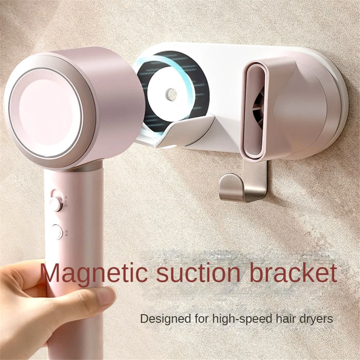 For Dyson HD08 HD15 Laifen LF03 SE Hair Dryer Storage Rack Free Punching Wall Storage Shelf Nozzle Holder Silver Gray