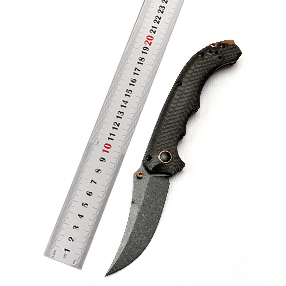 Kohlefasergriff CPM-S90V Stahl-Klappmesser, bequem und leicht zu öffnen mit einer Hand, EDC, Geburtstagsgeschenke zum Versenden