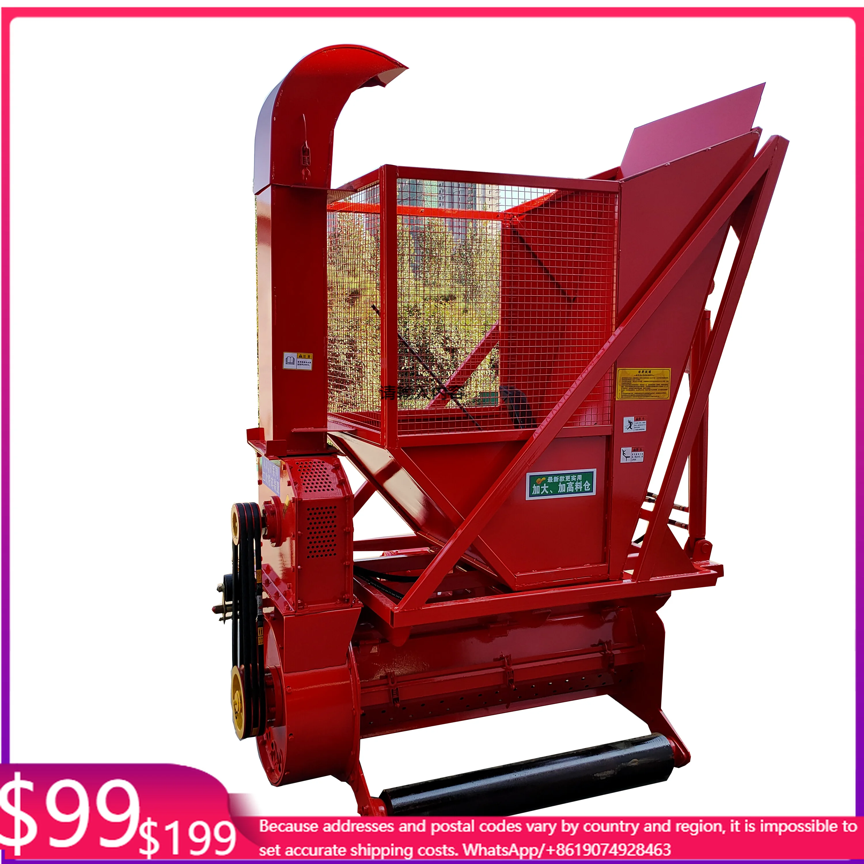 Combine Forage Harvesting Machine Mini Silage Chopper Harvester High Productivity Cassava Olive Tea Harvester 50-70 HP For Sale