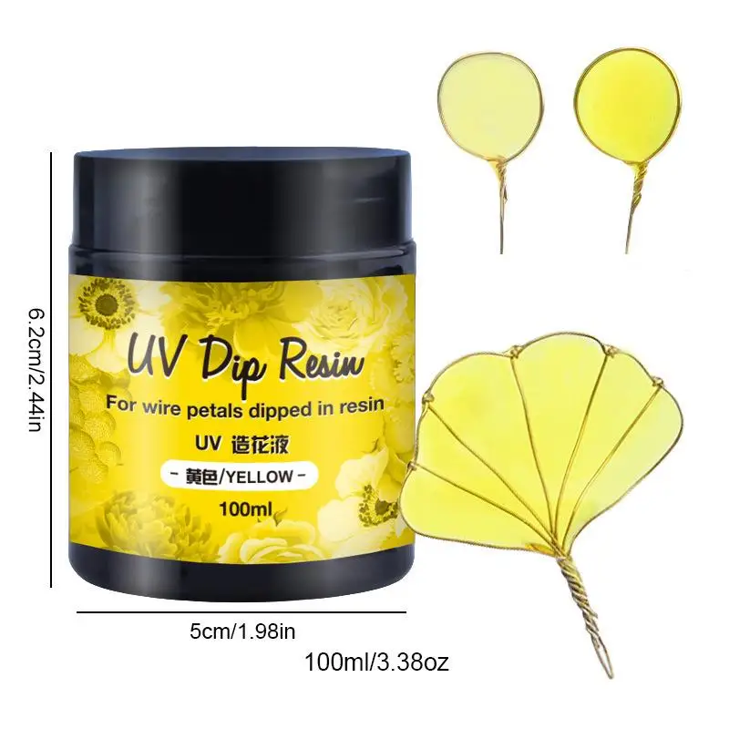 100Ml Uv Dip Hars Lijm Voor Draad Bloemen Kleurrijke Vloeibare Hoogglans Ultraviolet Uitharding Kristal Uv Lijm Sieraden Maken