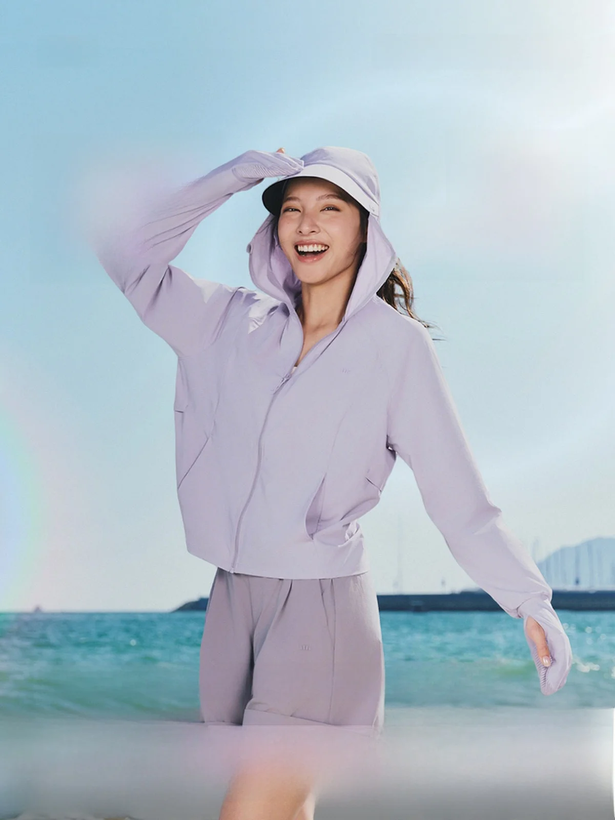 

Одежда Banana Le Full Protection с защитой от ультрафиолета, регулируемая эластичная талия, охлаждающий эффект, ледяной шелк, женская, для активного отдыха, солнцезащитная...