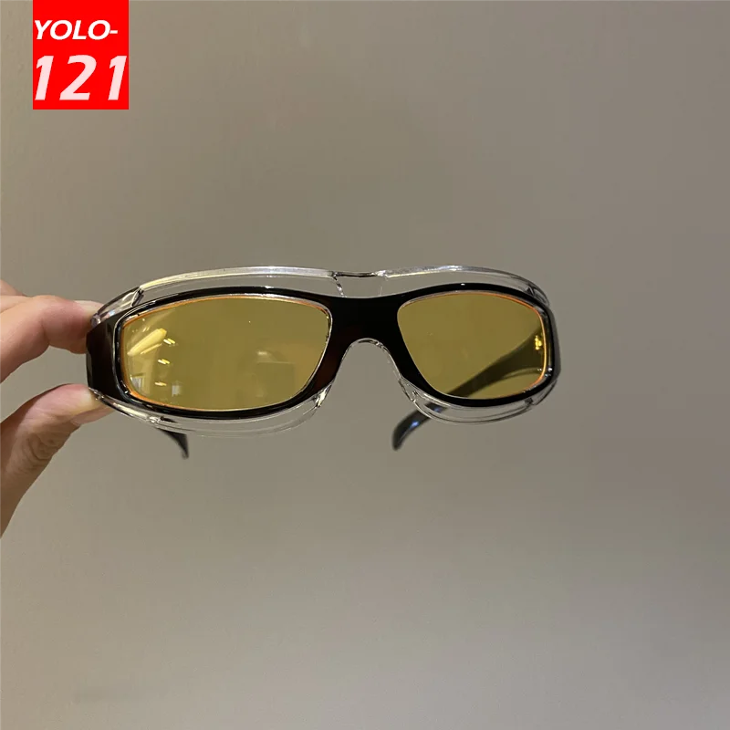 Cateye Glasses Punk Style Sunglasses Women Summer Fashion Eyewear Y2k Future Technology Sense Sunglasses Men Women Trend Goggles