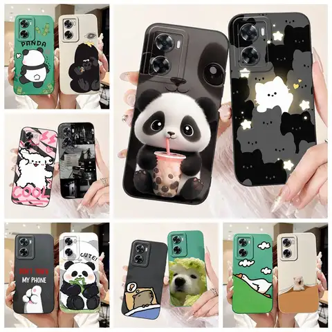 Per Oppo A57 4G custodia Oppo A57s CPH2385 Cute Funny Cartoon Cover custodia morbida in TPU per Oppo A77 4G Oppo A77s Fundas 6.56 ''Capa
