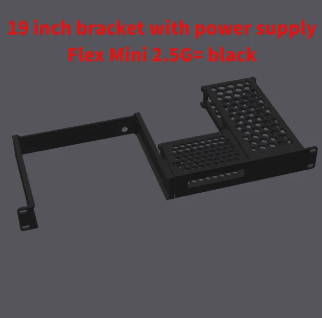 WYORESY for Ubiquiti Flex Mini 2.5G 19 Inch Rack‑Mount Bracket Built‑in Power‑Supply Base For Network Equipment Installation